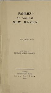Families of Ancient New Haven