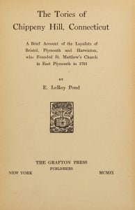 The Tories of Chippeny Hill, Connecticut