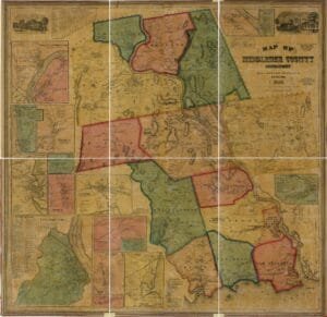 1859 Map of Middlesex County Connecitcut - small